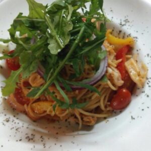 Seafood pasta in Tomato sauce