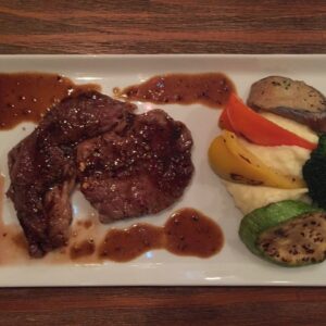 Angus Steak with Potato Puree & Grilled Vegetables